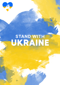 Stand with Ukraine Paint Flyer Design
