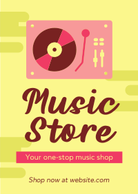 Premium Music Store Poster Design
