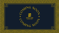 Coming Soon Art Deco Facebook event cover Image Preview
