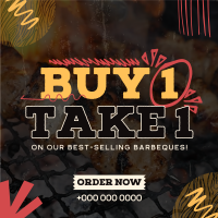 Buy 1 Take 1 Barbeque Instagram Post Design