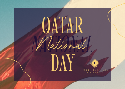 Qatar National Day Greeting Postcard Image Preview