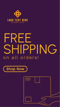 Minimalist Free Shipping Deals Facebook Story Design