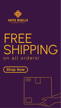 Minimalist Free Shipping Deals Facebook Story Image Preview