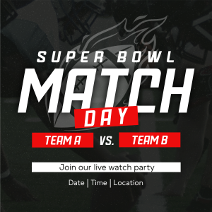 Superbowl Match Day Instagram post Image Preview