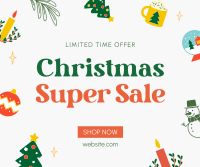 Quirky Christmas Sale Facebook Post Design