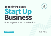 Simple Business Podcast Postcard Design