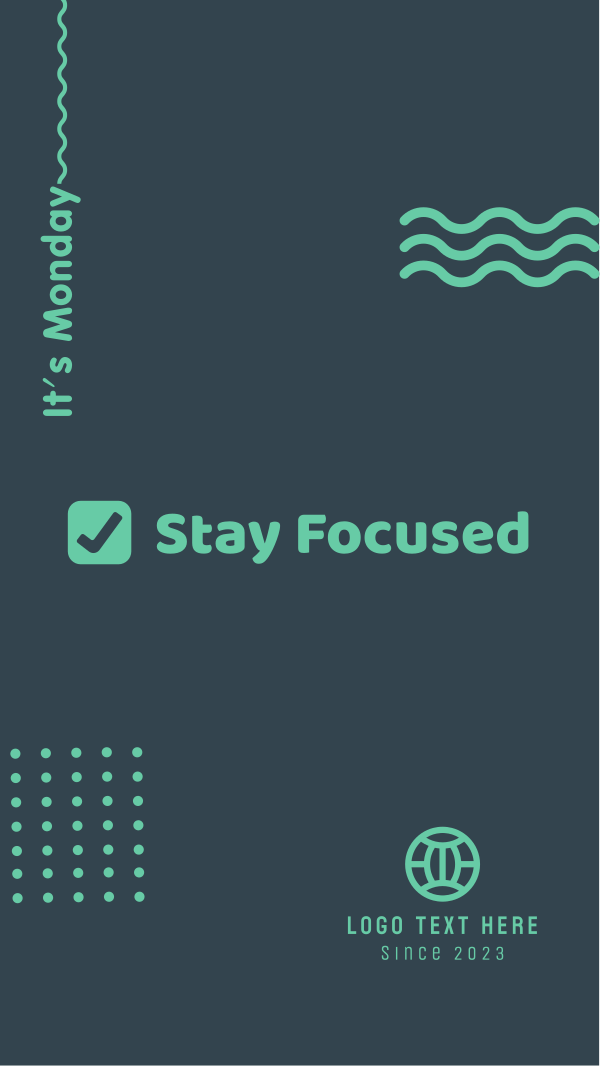 Monday Stay Focused Instagram Story Design Image Preview