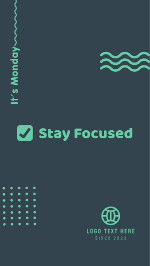 Monday Stay Focused Instagram story Image Preview