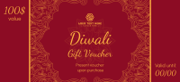 Fancy Diwali Greeting Gift Certificate Design