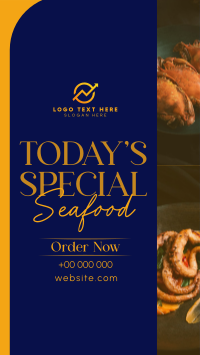 Minimal Seafood Restaurant  Instagram Reel Design