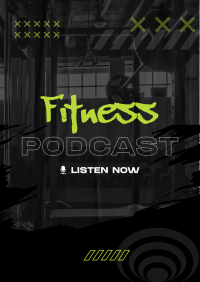Grunge Fitness Podcast Flyer Design