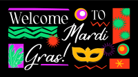 Mardi Gras Mask Welcome Facebook event cover Image Preview