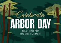 Celebrate Arbor Day Postcard Image Preview