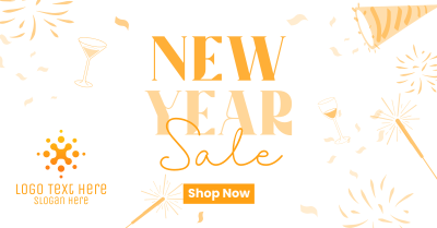 New Year Sparklers Sale Facebook ad Image Preview