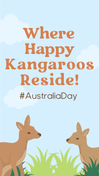 Fun Kangaroo Australia Day Instagram story Image Preview