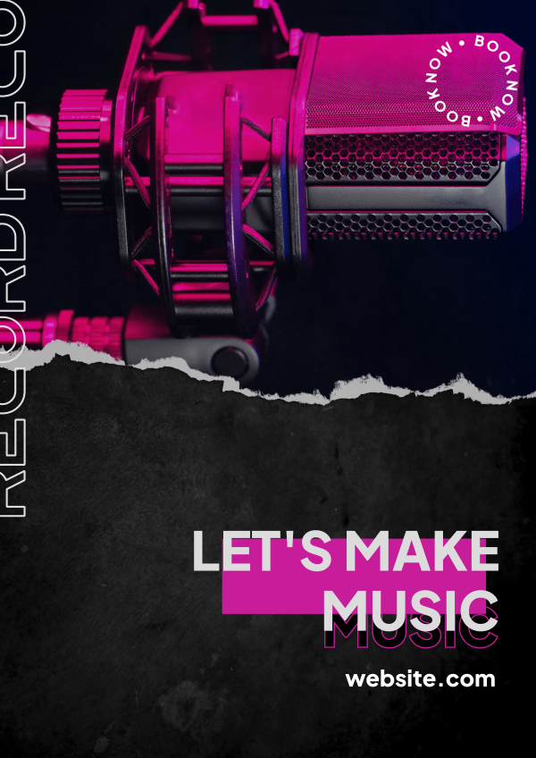 Pink Accent Music Flyer Design Image Preview