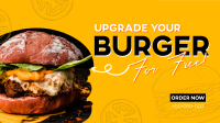 Free Burger Upgrade Facebook Event Cover Design