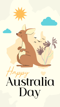 Kangaroo Australia Day YouTube short Image Preview