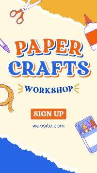 Kids Paper Crafts Facebook story Image Preview