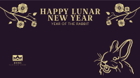 Ink Lunar Rabbit Zoom Background Image Preview