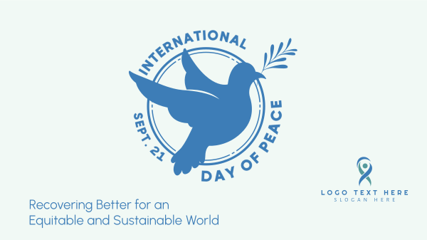 Day Of Peace Dove Badge Facebook Event Cover Design Image Preview