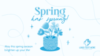 Spring Flower Pot Animation Preview