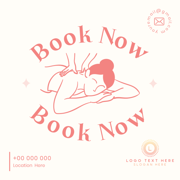 Massage Booking Instagram Post Design Image Preview