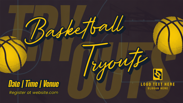 Basketball Game Tryouts Facebook Event Cover Design Image Preview
