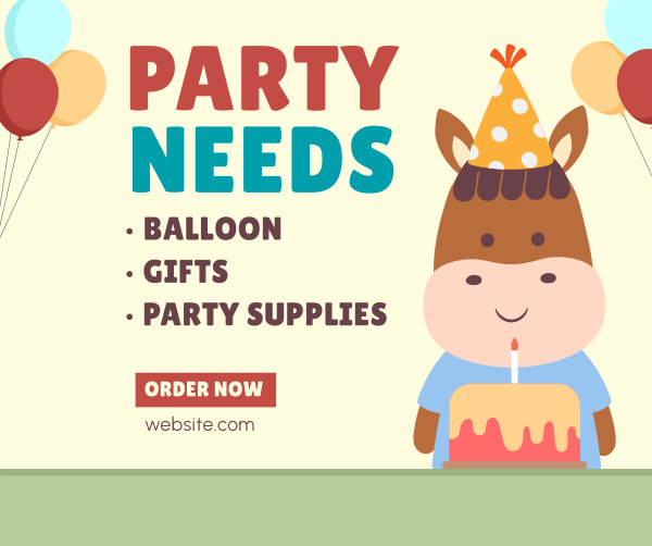 Party Supplies Facebook Post Design Image Preview