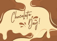 Chocolatey Puddles Postcard Image Preview