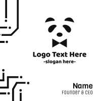 Panda Tuxedo Business Card Design