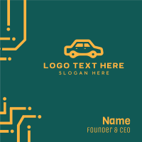 Orange Car Repair Business Card Design