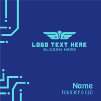 Tech Wings Business Card Design