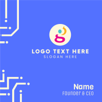 Fancy Colorful Letter G Business Card Design