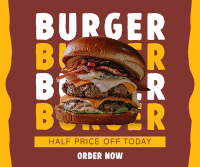 Free Burger Special Facebook post Image Preview