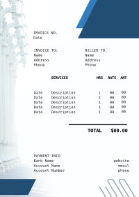 Justice Hall Pillars Invoice Image Preview