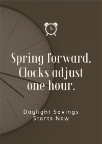 Calm Daylight Savings Reminder Poster Design