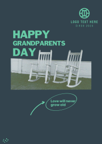 Grandparents Rocking Chair Poster Design