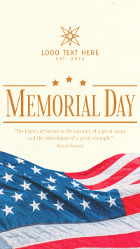 Modern Minimalist Memorial Day TikTok video Image Preview