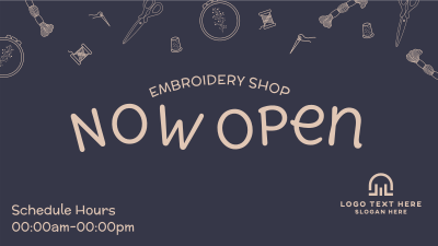 Cute Embroidery Shop Facebook event cover Image Preview