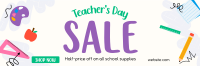Supplies Sale for Teachers Twitter Header Image Preview