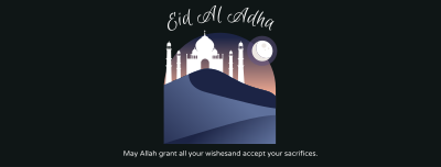 Eid Desert Mosque Facebook cover Image Preview