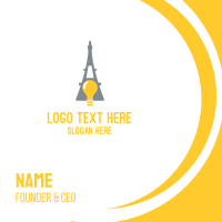 French Bulb Business Card Design