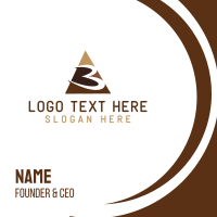 Number 3 Triangle Business Card Design