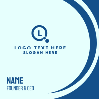 Bubble Dots Lettermark Business Card Design