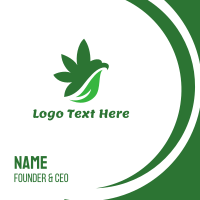 Cannabis Bird Wing Business Card Design