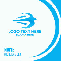 Fast Blue Bird Business Card | BrandCrowd Business Card Maker