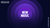 New Music Button YouTube Banner Design