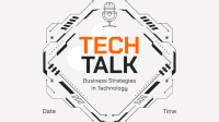 Tech Talk Podcast Facebook Event Cover Design