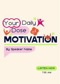 Daily Motivational Podcast Flyer Image Preview